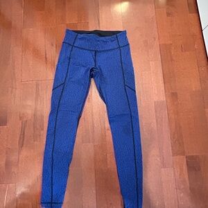 Blue and Black Leggings